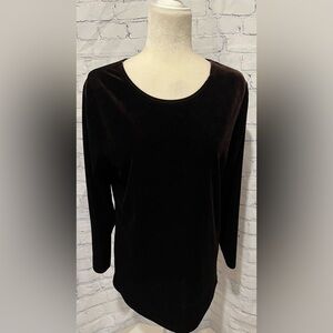 Lapis brown velvet top size medium